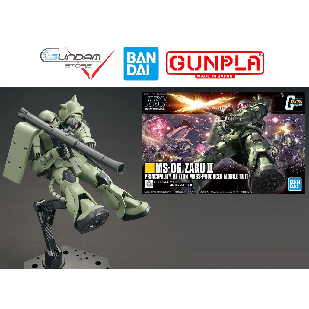 Mô Hình Gundam HG ZAKU 2 MS-06 Bandai 1/144 HGUC UC Đồ Chơi Lắp Ráp Anime Nhật