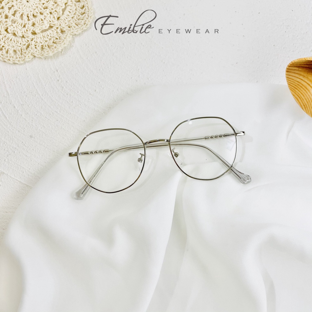 Gọng kính kim loại bầu tròn size nhỏ Emilie eyewear phụ kiện thời trang 5286