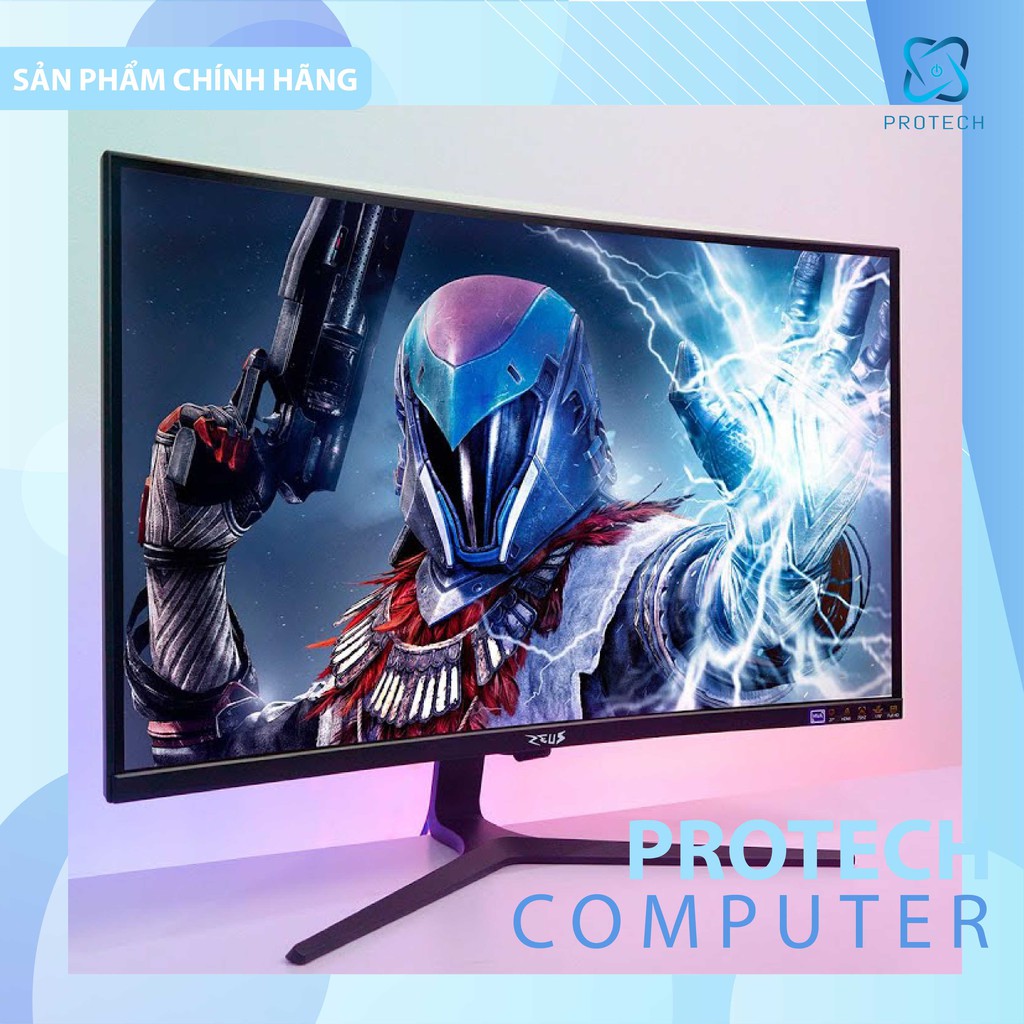 Màn Hình Máy Tính Zeus G27C Full HD Cong Full viền 75HZ RGB