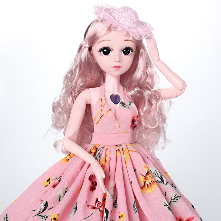 Búp bê BJD 18 Khớp 60cm Váy Hồng