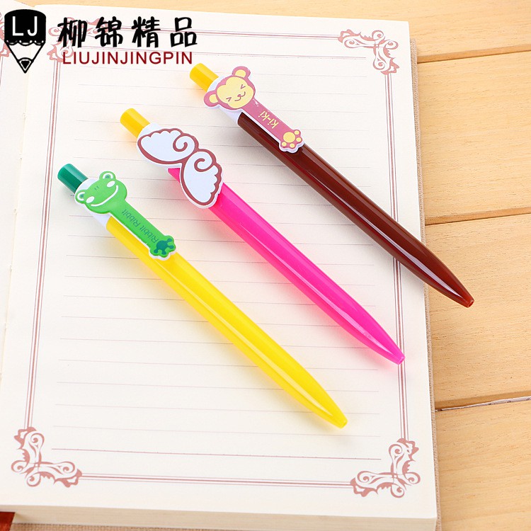 Bút bi phối họa tiết hoạt hình động vật ngộ nghĩnh tiện dụng