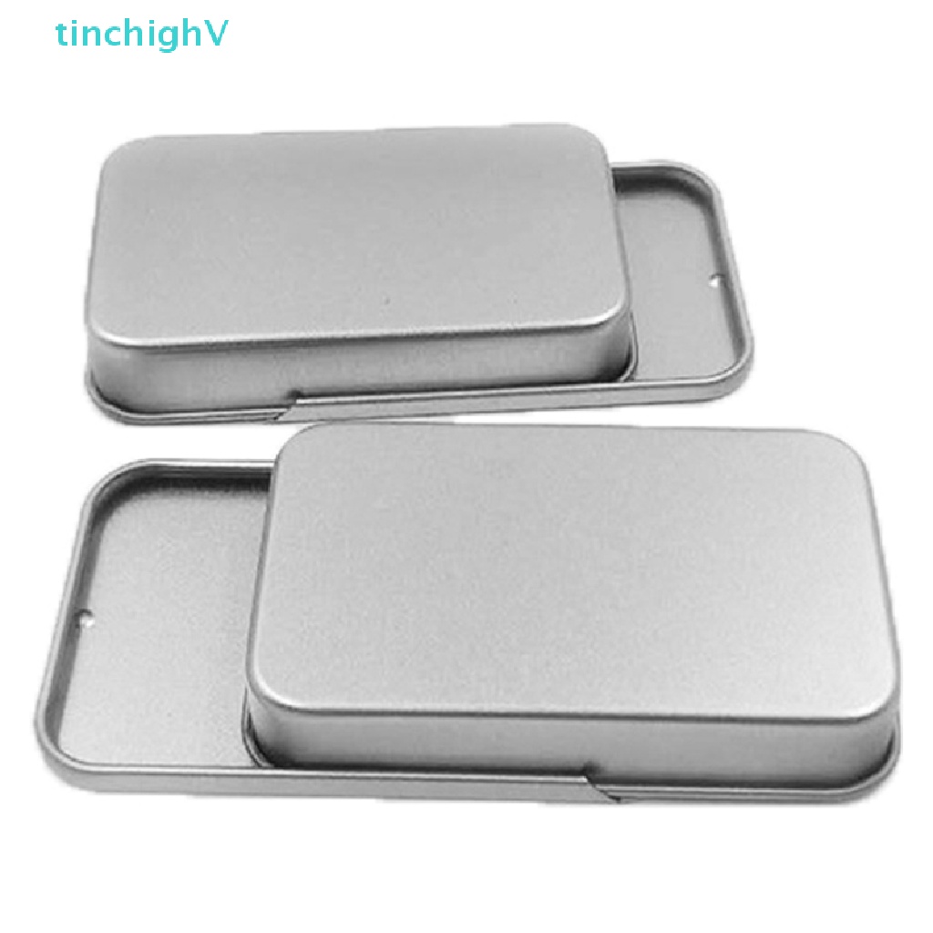 Hộp Thiếc Nhỏ Đựng Kem Dưỡng Râu Có Nắp Trượt 8x5x1.5cm