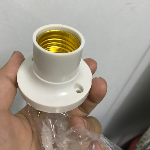 Đuôi Đèn Ngồi Bắt Tường Xoáy E27 Loại Thẳng, Xéo - Hàng Việt Nam, Chất Lượng Cao