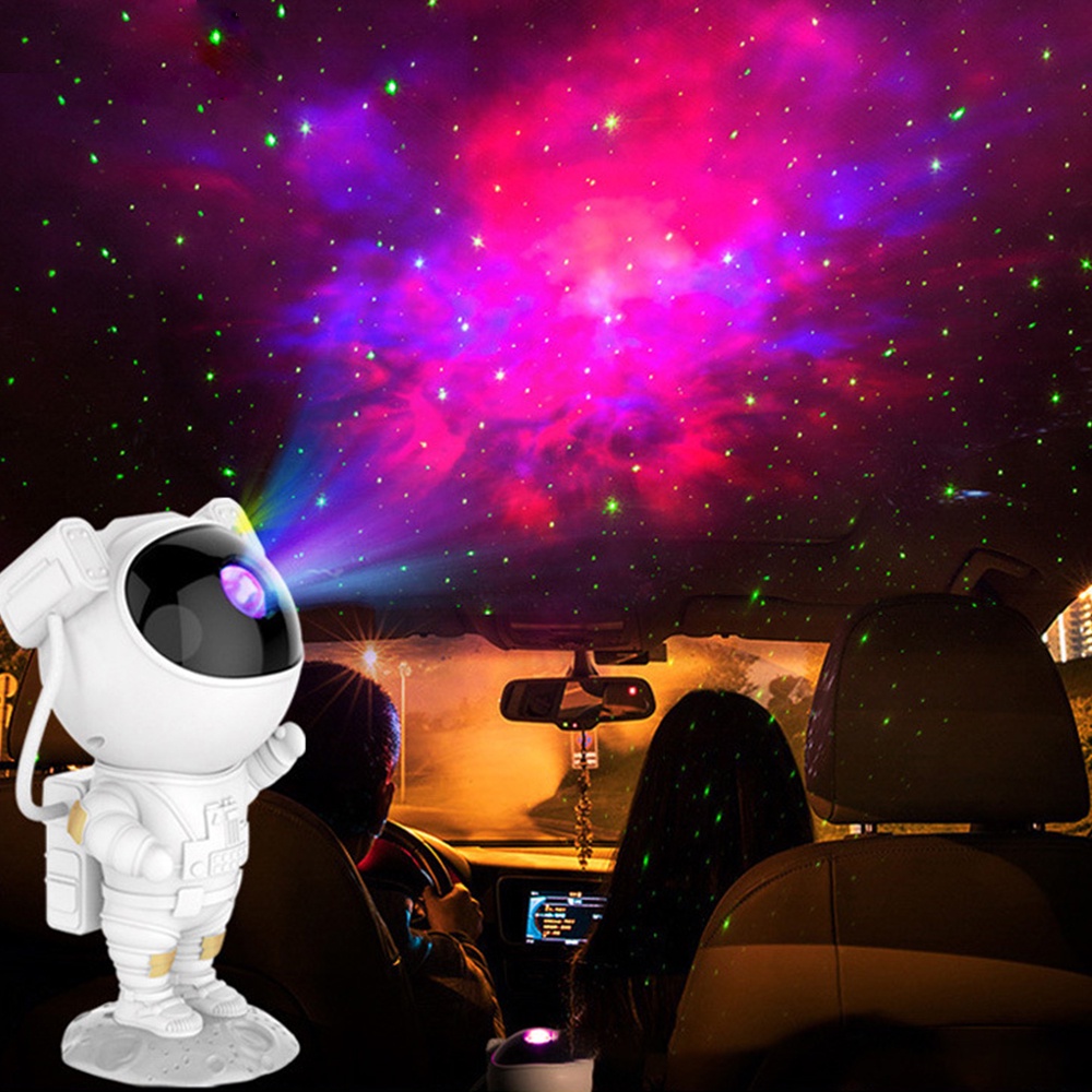 Đèn chiếu tạo hiệu ứng bầu trời sao thiết kế hình phi hành gia có đồ điều khiển tiện lợi cho phòng khách