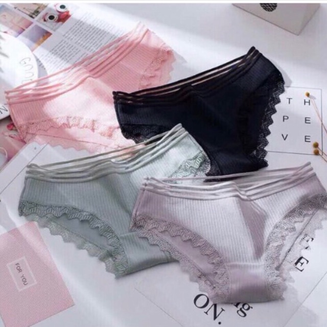 COMBO 10 QUẦN LÓT MUJI GÂN TĂM VIỀN REN