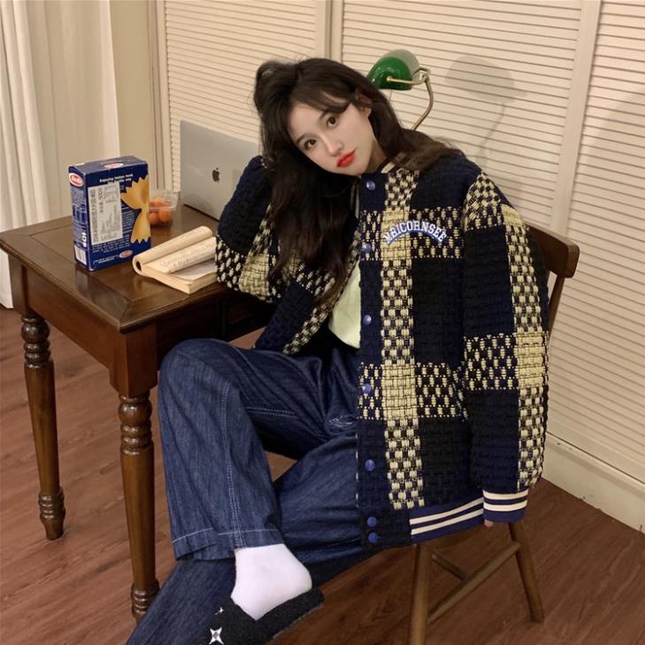 [Hàng ord dáy] ÁO KHOÁC LEN CARDIGAN NỮ TAY DÀI DÀY DẶN ÁO BÓNG CHÀY KẺ SỌC CAO CẤP -nh8 | BigBuy360 - bigbuy360.vn