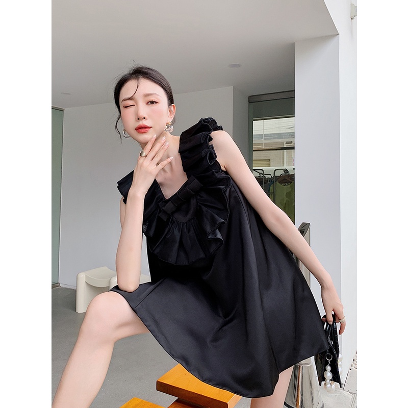 Váy liền thân mỏng không tay với thiết kế che khuyết điểm cho phụ nữ thương hiệu thời trang mới mùa hè 2021