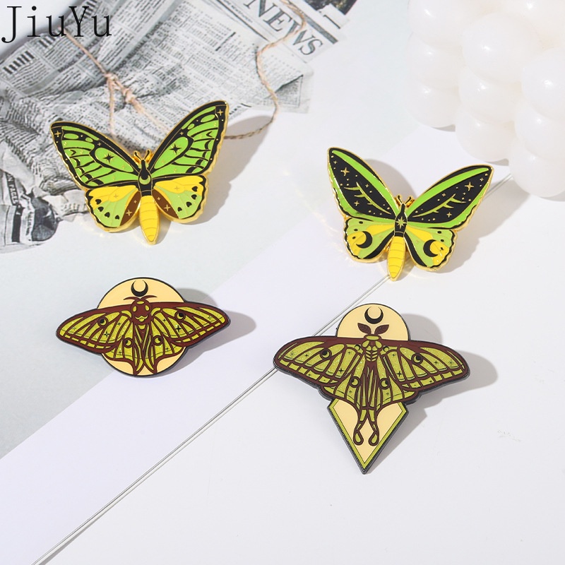 Ghim Cài Áo Hình Bướm Hoạt Hình Nhiều Màu Sắc Bằng Kim Loại