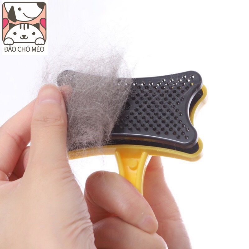Lược chải lông cho thú cưng tự động có nút bấm gỡ lấy lông tiện lợi cao cấp nhiều màu tùy chọn - Đảo Chó Mèo Official