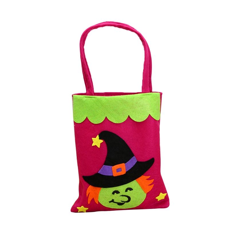 Túi xách tay họa tiết hoạt hình phù thủy / bí ngô dùng trang trí Halloween