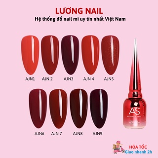 Sơn  gel As sơn móng tay gel tone đỏ đô đỏ mận đỏ cam mã AJN