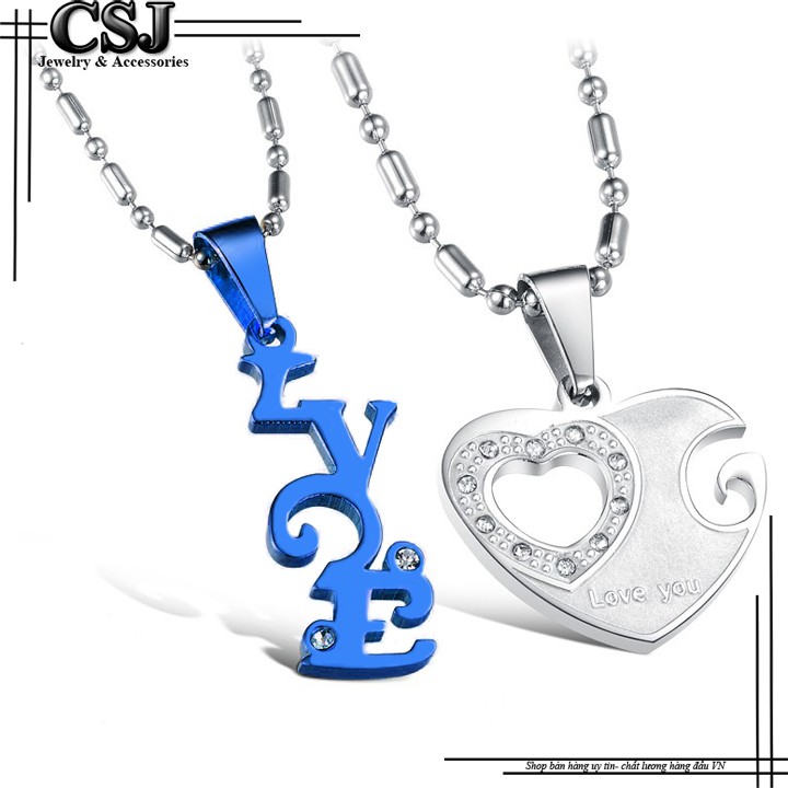 DÂY CHUYỀN CĂP INOX TRÁI TIM CHỮ LOVE MC111 - siêu đẹp chuẩn thời trang