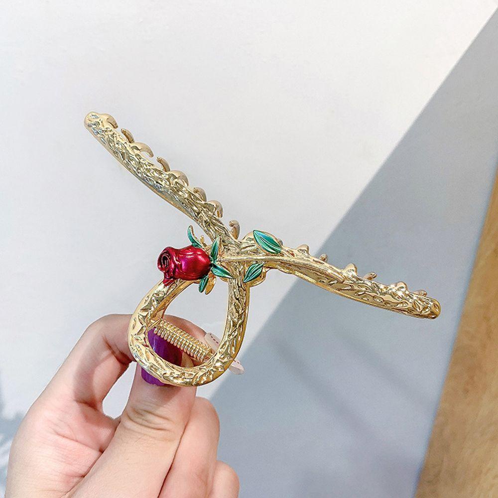 ORIENTLII 1 PC Women Hair Barrettes Fashion Metal Flowers Hollow Out Headwear