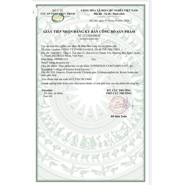 Condition Curcumin Fast - hỗ trợ tăng cường khả năng chống oxy hoá, giúp bảo vệ niêm mạc dạ dày