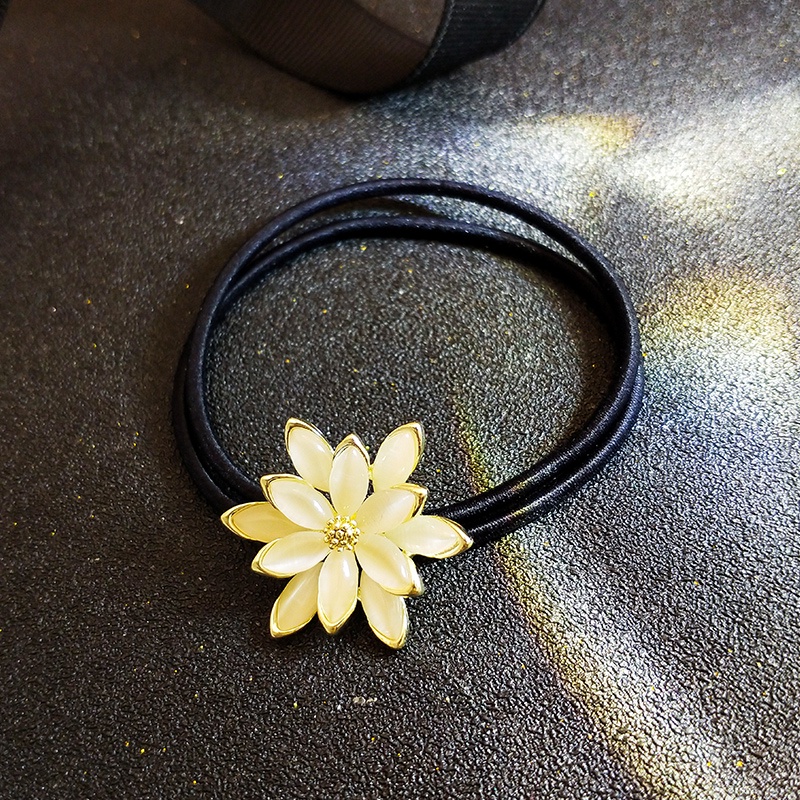 Dây Cột Tóc Cao Su Đính Đá Opal Thanh Lịch Thời Trang Hàn Quốc Cho Nữ
