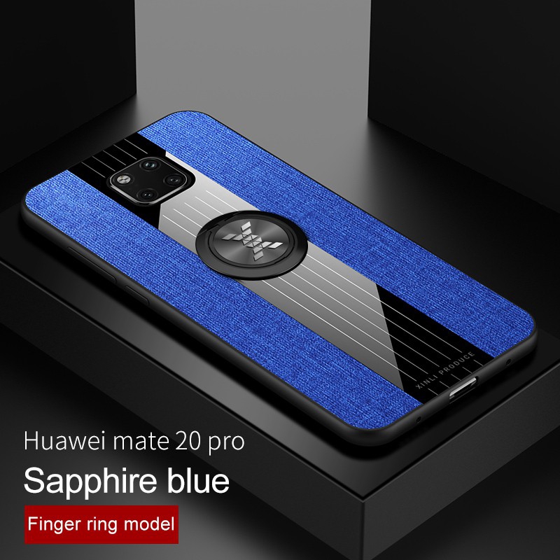 Huawei Mate 20 20 Pro 20x Silicone Finger Ring Case Vải Vải Điện thoại Vỏ siêu mỏng