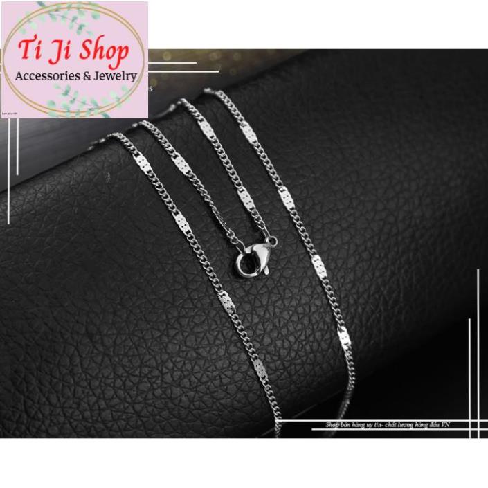 DÂY CHUYỀN NỮ INOX KIỂU LẶC SIÊU NHÍ DẬP CÁCH ĐIỆU D  - đẹp, không đen