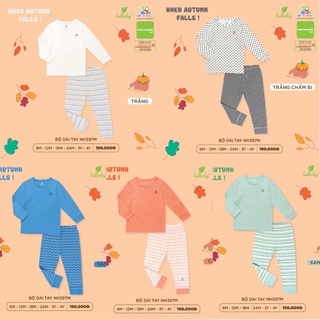  Bộ  dài tay Bé Gái/ Bé Trai chất liệu Bambo (9m-4y)