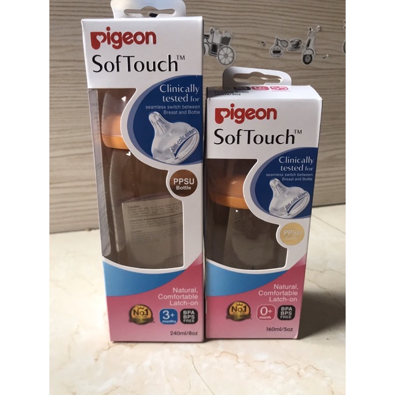 BÌNH SỮA PIGEON CỔ RỘNG 160-240ml - NHẬP KHẨU CHÍNH HÃNG