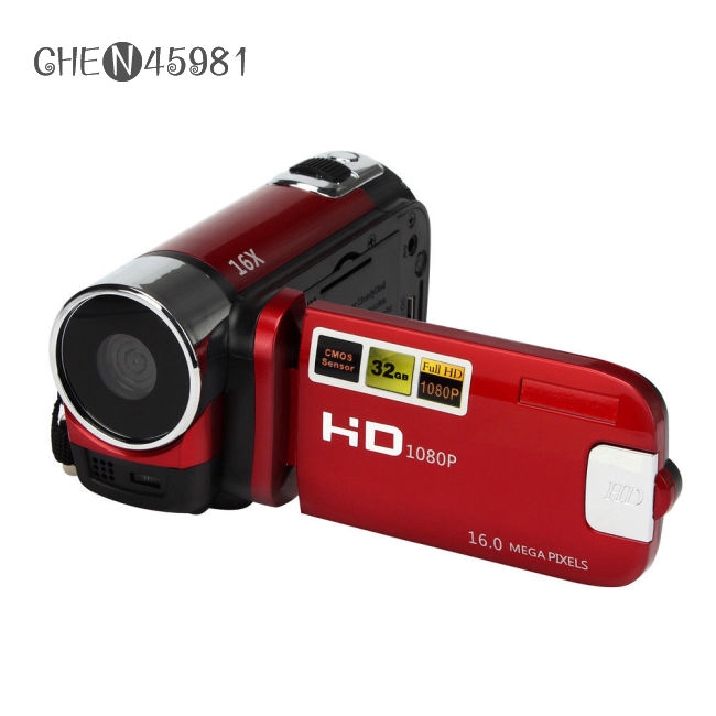 Camera Camcorders, 16MP High Definition Digital Video Camcorder 1080P 2.7 Inches TFT LCD Screen 16X