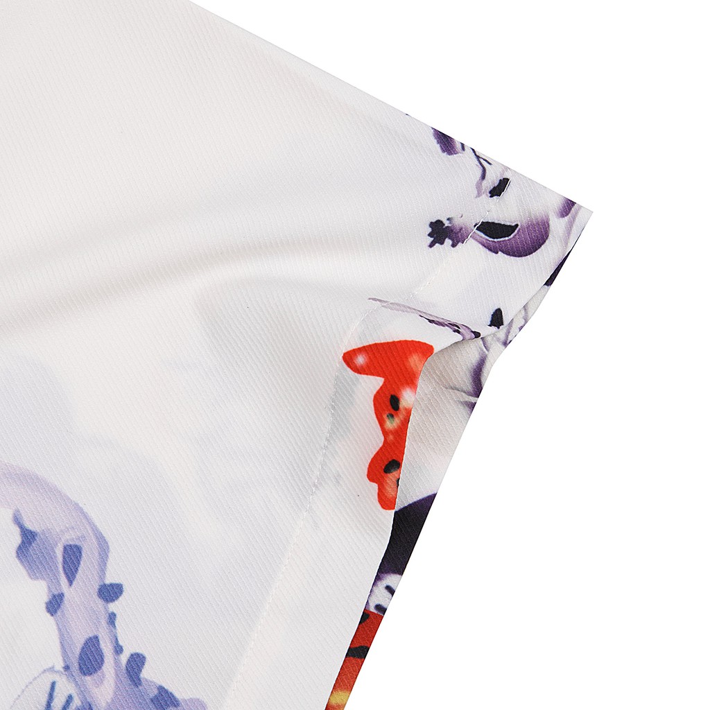 Áo sơ mi nam ngắn tay vải lụa thiết kế hoạ tiết hoa phối màu  - ZUMAN - ASM12 | BigBuy360 - bigbuy360.vn