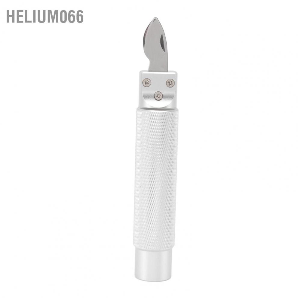 Helium066 Dụng cụ mở đồng hồ Dao kim loại dày công thái học Tay cầm bằng cong Lưỡi dao Nhẹ di động Vỏ sau thép không gỉ