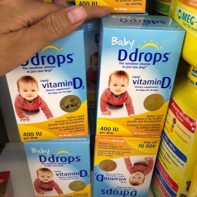 Baby Ddrops Vitamin D3 Cho Trẻ Sơ Sinh 90Giọt