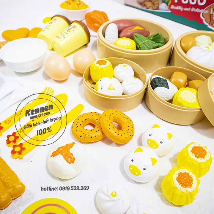 Bộ đồ chơi nấu ăn dimsum fastfood BBQ 88 chi tiết xịn đẹp