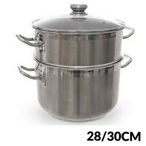 Bộ xửng hấp 3 đáy inox 430 FiveStar Standard  bếp từ nắp kính tặng 10 muỗng ăn ( 26cm/28cm/30cm )