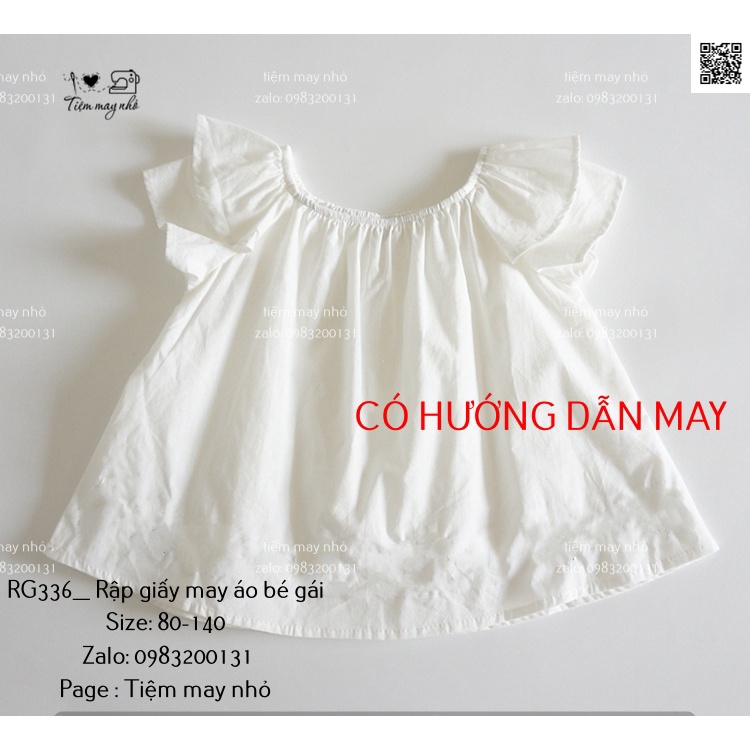 RG336_Rập giấy may áo bé gái