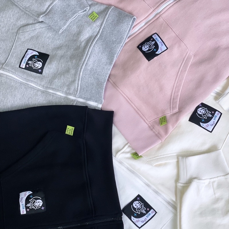 UPZ Áo Khoác Hoodie Dây Kéo Cơ Bản (Phiên Bản II) (4 Màu)
