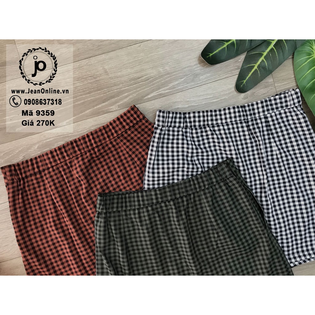 [Mã FAGREAT55 giảm tới 50K đơn 250K] Bigsize Nữ - Short Váy Caro Vạt Xéo (MS: 9359) | BigBuy360 - bigbuy360.vn