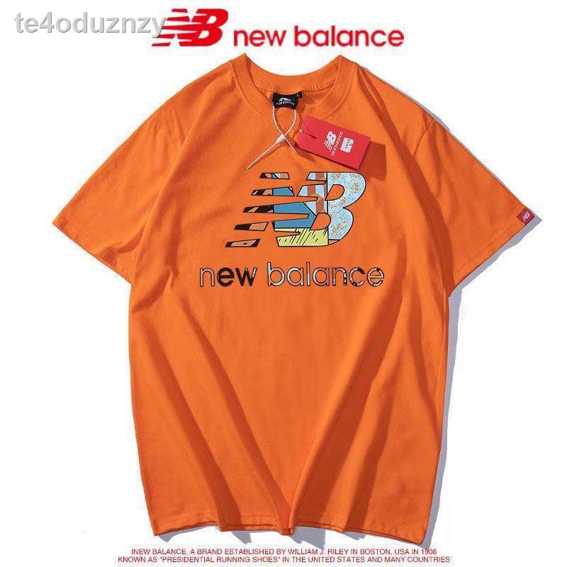 summer ins triều thương hiệu áo thun New Balance cho nam và nữ thể thao rộng rãi học sinh NB ngắn tay cổ tròn cotton