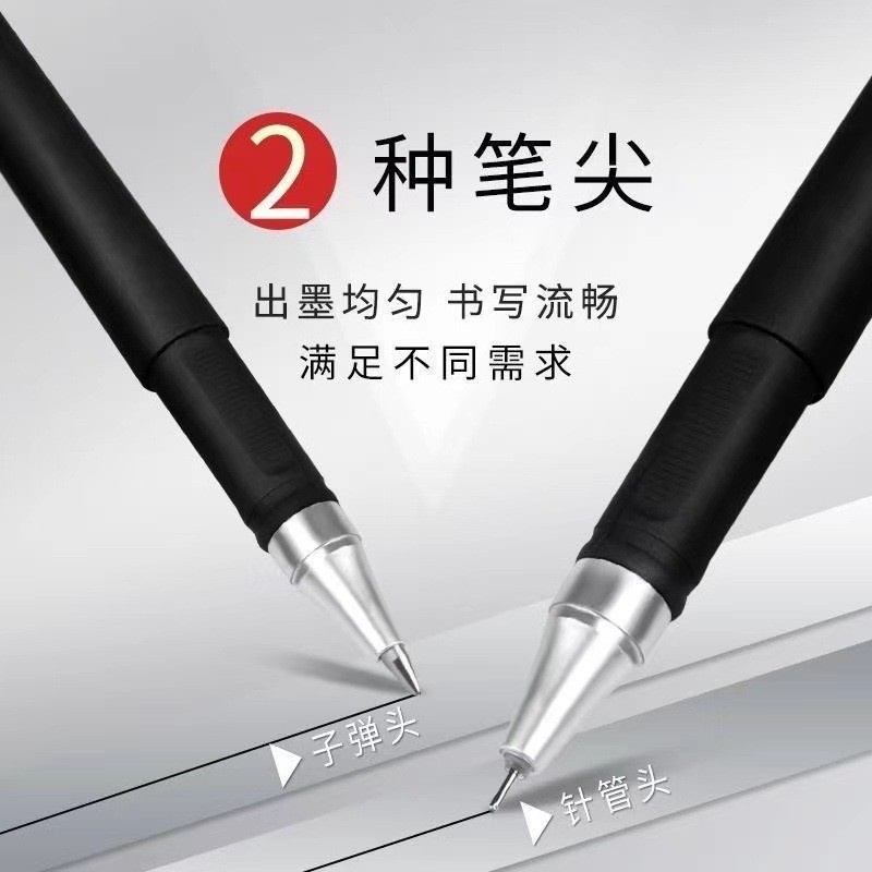 Bút Mực Gel Gp380 Màu Đen Nhanh Khô Dung Lượng Lớn