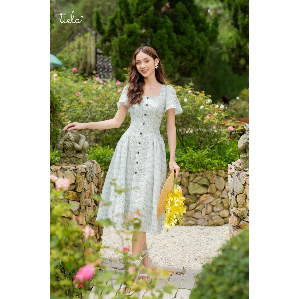 TIELA Đầm váy hoa cúc xanh - Daisybloom Dress