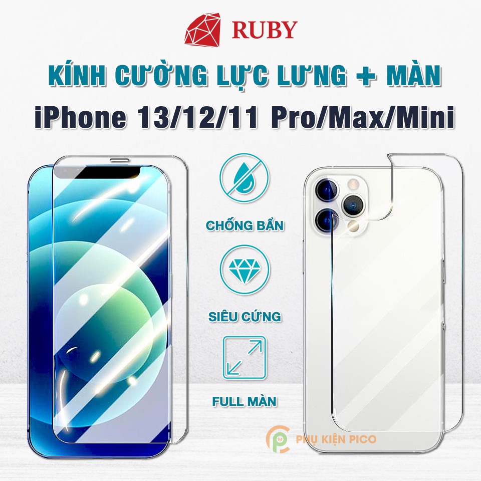 Kính cường lực lưng Iphone 12 / Iphone 13 Pro Max độ cứng 9H trong suốt - Dán lưng Iphone 12 Series / Iphone 13 Series