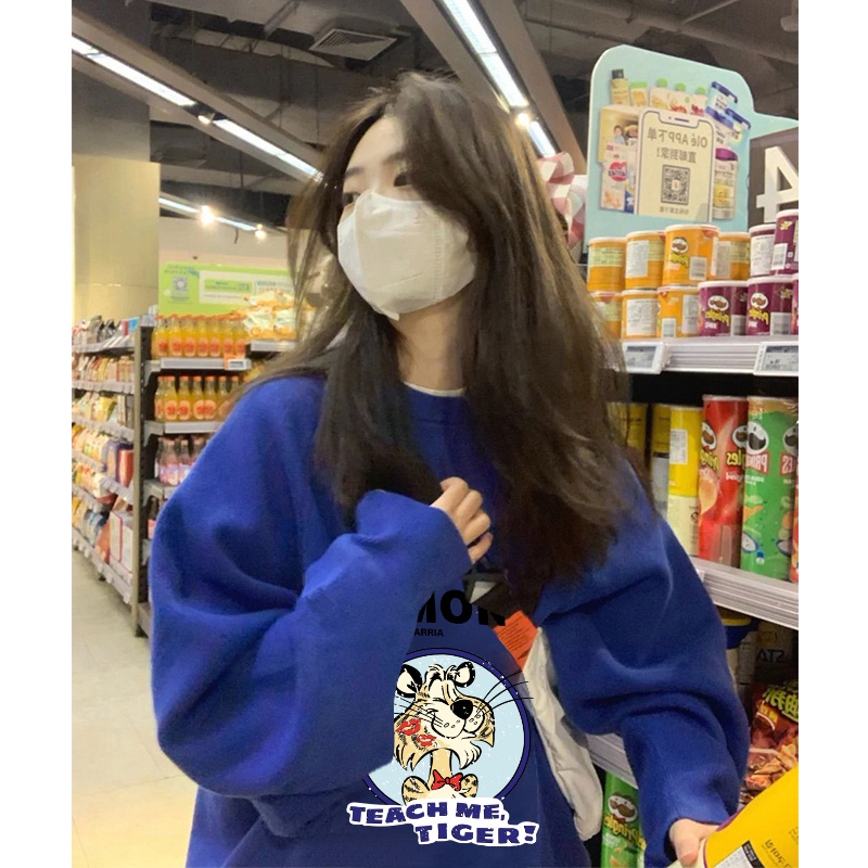 NRVP Áo Thun Tay Dài Oversize In Họa Tiết Phong Cách Hàn Quốc Thời Trang Cho Nam Và Nữ