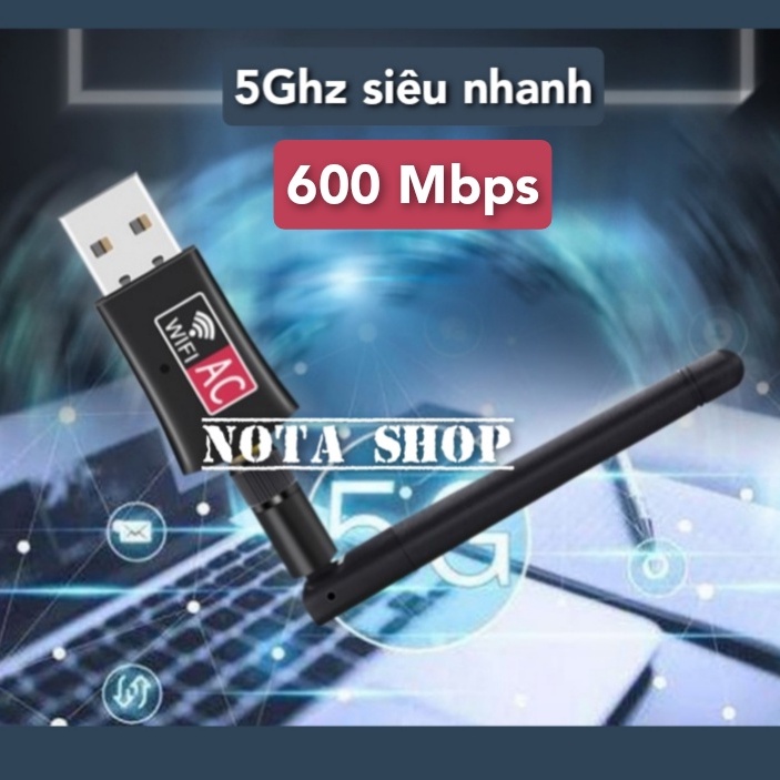 [CHÍNH HÃNG - Hỏa Tốc] USB WiFi TP LINK 600Mbps tốc độ cao - Usb thu sóng WiFi 5Ghz cho Laptop PC máy bàn - TPLink