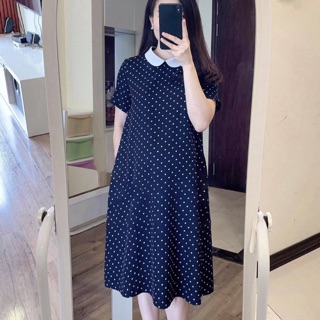 Đầm bầu suông cổ sen trang nhã
