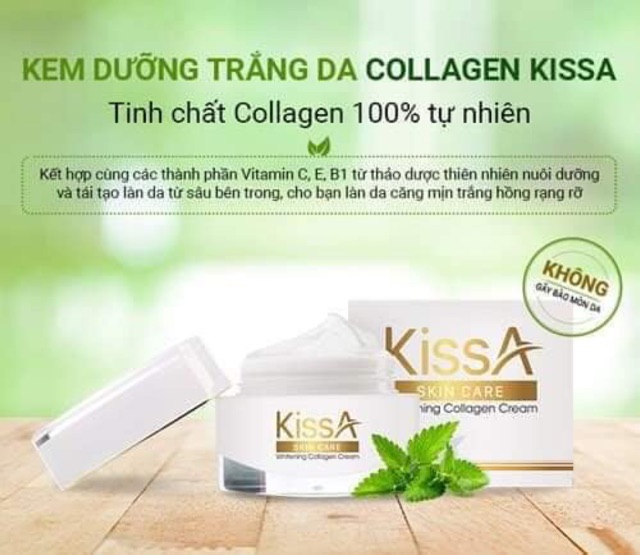 Kem dưỡng trắng da collagen KissA