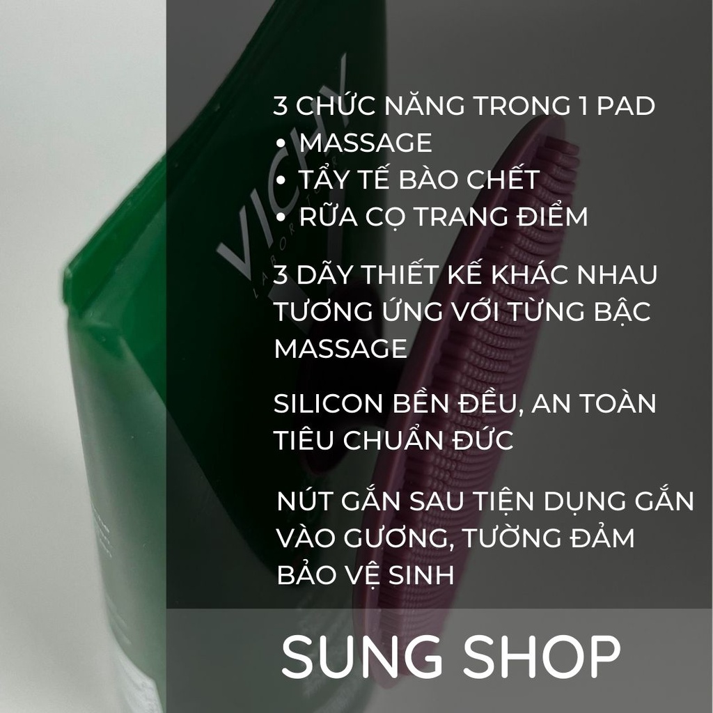 Miếng rửa mặt silicon Ebelin Đức massage mặt tẩy tế bào chết