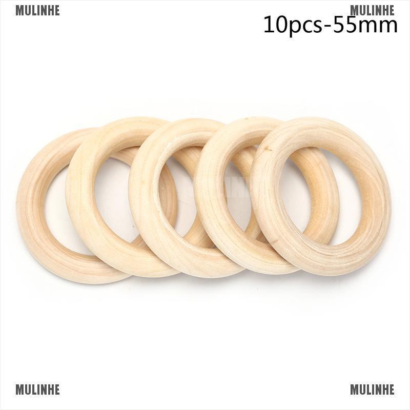 1 Túi Vòng Gỗ Tròn Tự Nhiên Dùng Làm Trang Sức DIY