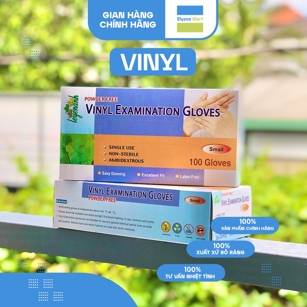 Găng Tay Y Tế Vinyl Trắng Trong Không Bột Chuyên Dùng Trong Thực Phẩm