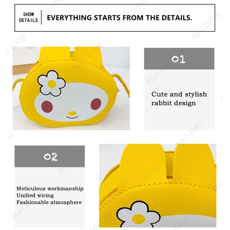 【Neil Baby】hàng Có Sẵn Túi Đeo Chéo Đựng Tiền Xu Hình Hello Kitty/Melody Dễ Thương Cho Bé