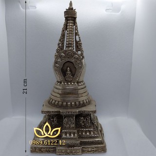 Tháp Xá Lợi đồng tráng bạc