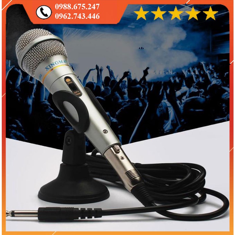 Mic Hát Karaoke XINGMA AK-319 thế hệ mới cho âm thanh sống động,mic karaoke có dây bảo hành toàn quốc