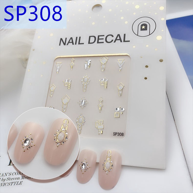 Miếng dán móng tay hình kim cương lấp lánh nghệ thuật