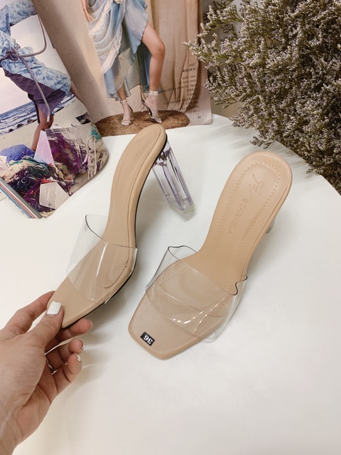 Guốc mika gót dẹt 7cm-9cm
