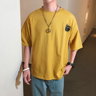 Áo Thun Nam Unisex In Logo Mèo Cute Rẻ Bền Đẹp DLX