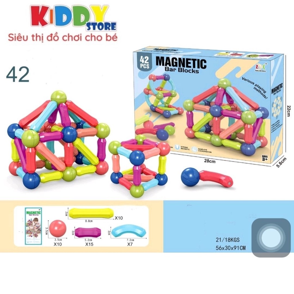 Bộ Xếp Hình Nam Châm Bar Blocks 42pcs Shopee Việt Nam